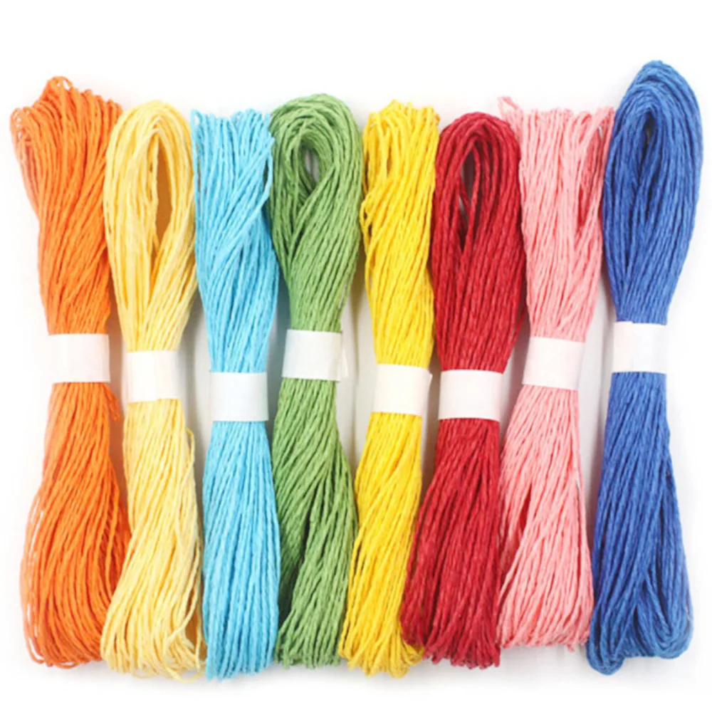 

2 Plies Diameter 2mm Length 25m Paper Rope String Cord Home Decoration for Kids Kindergarten DIY