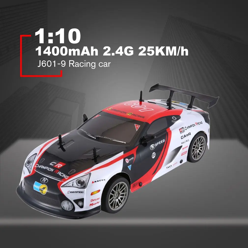 Горячая J601-1 1/10 1400mAh 2,4G гоночный автомобиль 1:10 RC модель автомобиля 25 км/ч плоский спортивный Дрифт автомобиль игрушки 2 Батареи ЕС Разъем для детей