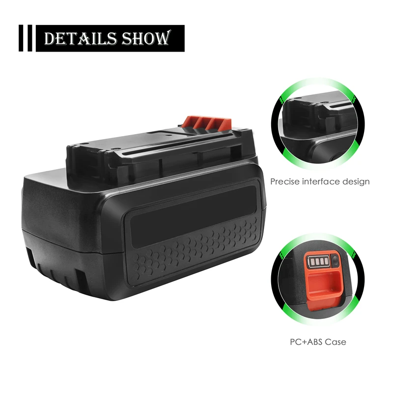 Battool 3000 мА/ч 40V LBX36 Перезаряжаемые Батарея для BLACK&ampDECKER LBXR36 BXR36 LST136 LST420 LST220 LST300 MTC220