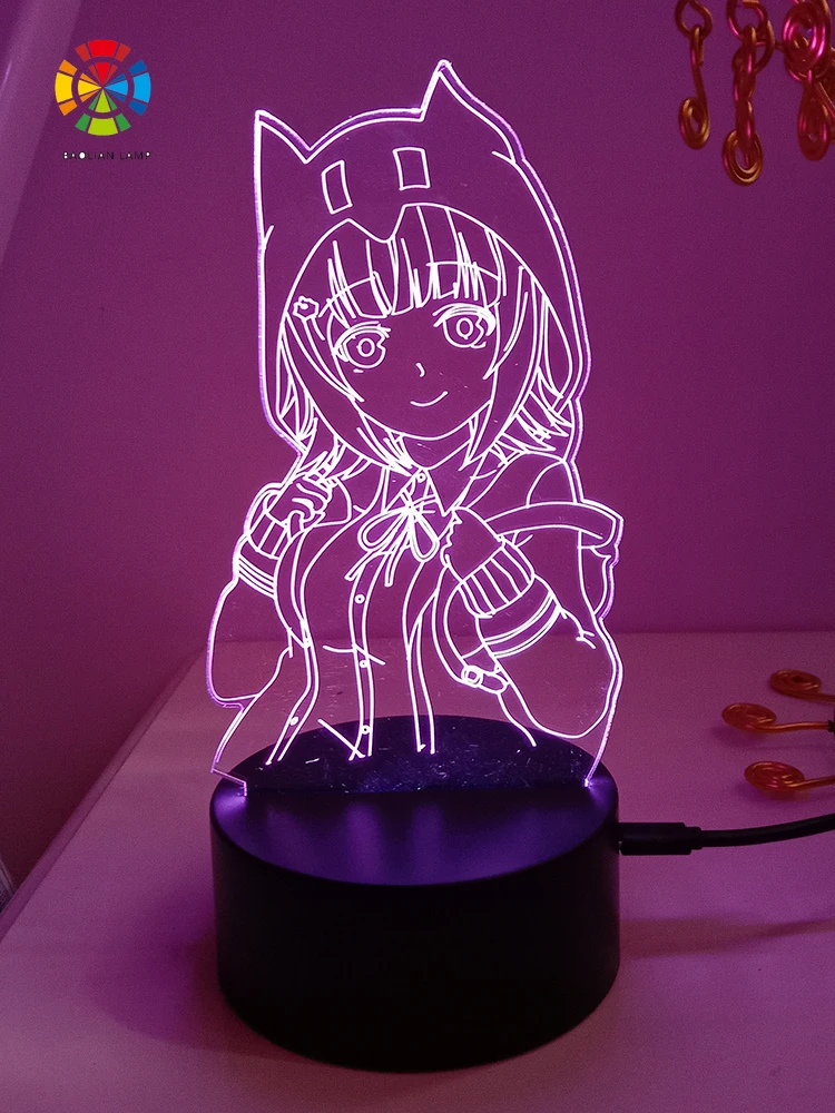 

Danganronpa Chiaki Nanami 3d led lamp for bedhome manga ninght lights anime figure room decor lampara de noche dormitorio luces