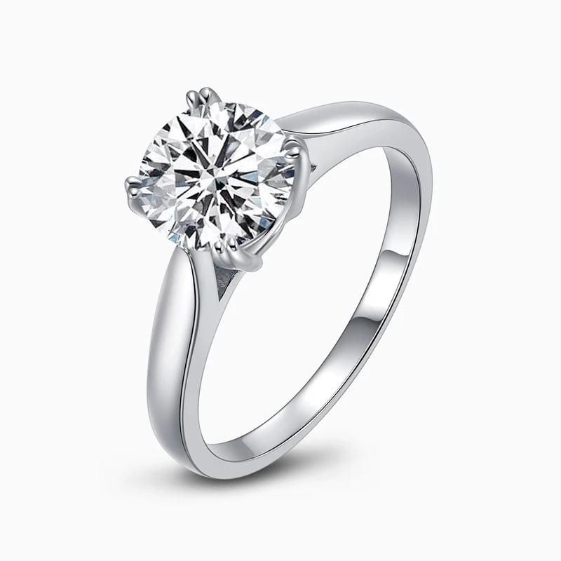 Женское кольцо из серебра 925 пробы с круглым вырезом|fine jewelry|925 silversterling |