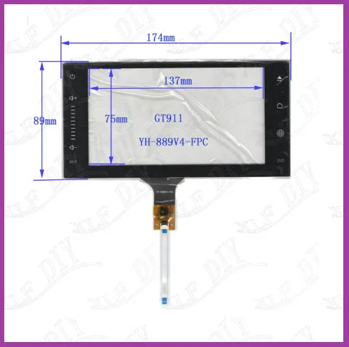 

6.2 -inch capacitive touch 174 * 89 mm handwritten screen glass GT911 YH - 889 - FPC v4