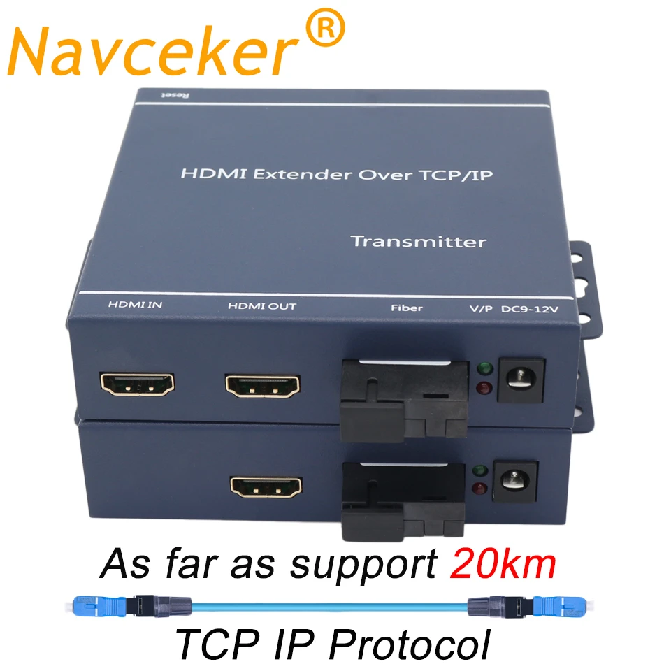 2020 лучший HDMI в волоконно оптический конвертер 1080P видео удлинитель KVM IR USB петля