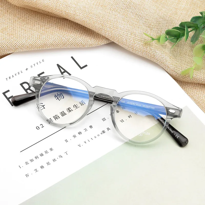 

Retro Vintage Eyeglasses Frames Gregory Peck Reading Glasses Women Men Glasses Frame OV5186 Oval Round Spetacle Computer Frames