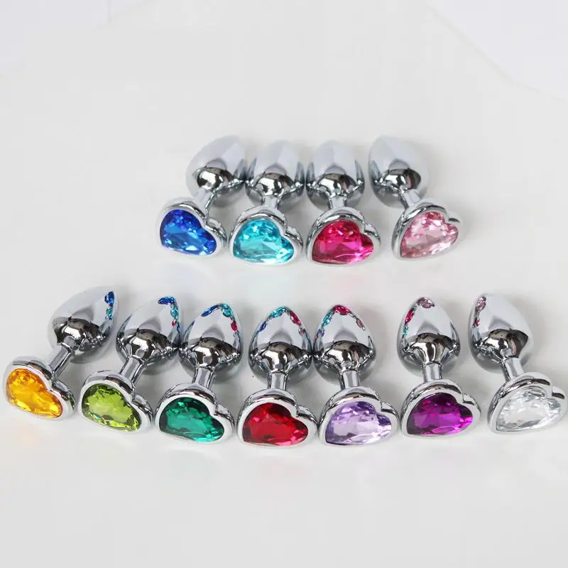 Металлическая Анальная пробка в форме сердца анальная из нержавеющей стали