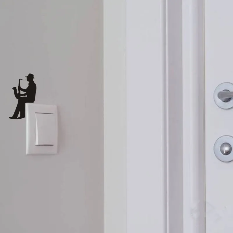 Бесплатная доставка современный саксофон джаз музыка виниловая наклейка