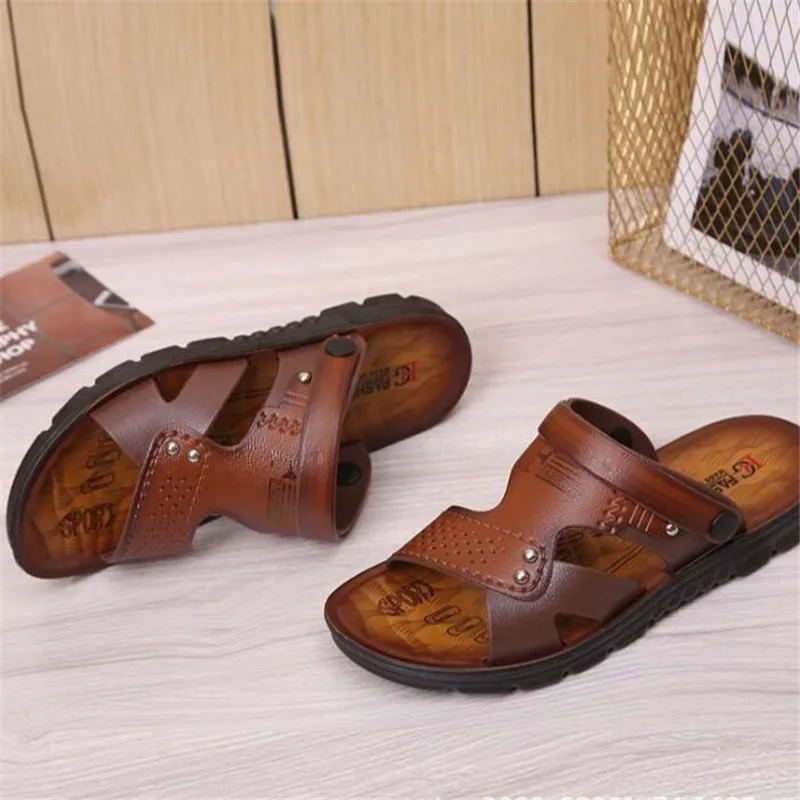 

Large size thick Couples sandals fashion platform sandals men's shoes breathable casual bottom men slippers non-slip beach shoes