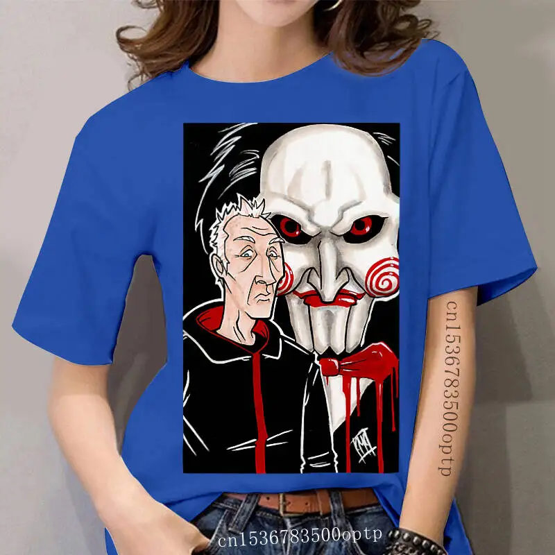 

New Popular SAW Movie women Black shirts Homme Tees T-Shirt Size S-3XLLoose Jigsaw Horror Thriller Black women T