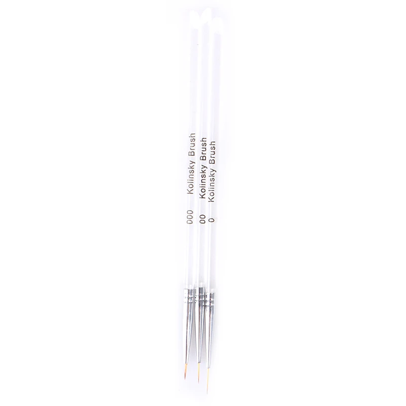 

3Pcs High Quality Professional Acrylic Liquid For Nail Art Pen Brush