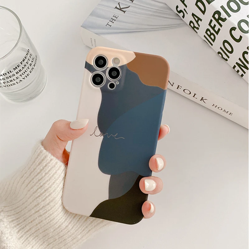 Чехол для телефона в стиле ретро с геометрическим рисунком iPhone 11 12pro Max X XS XR 7 8 Plus