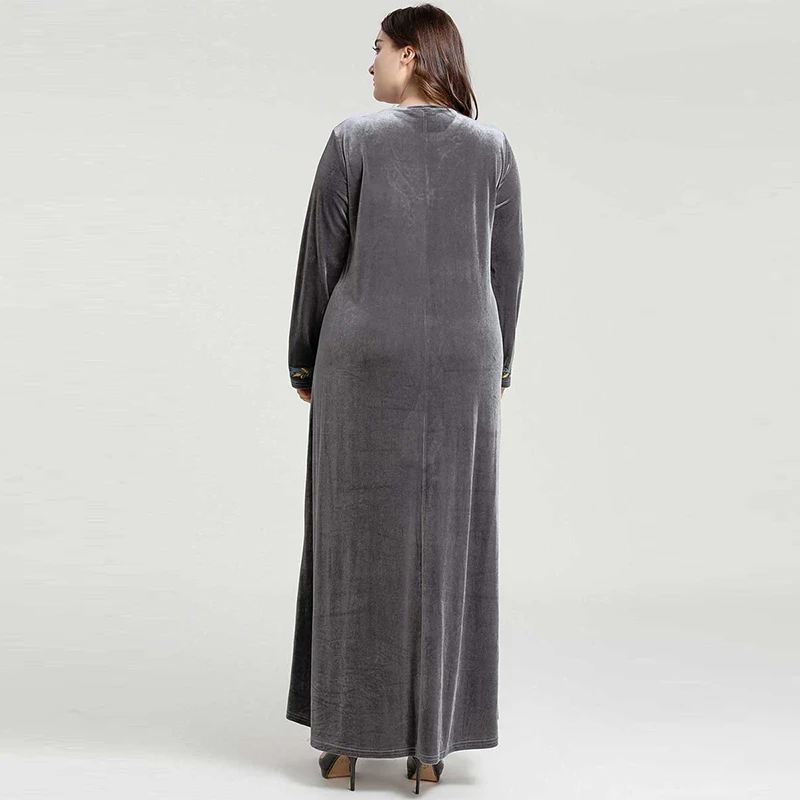 Мусульманское платье в дубайском стиле мусульманская Турецкая Мода размера плюс