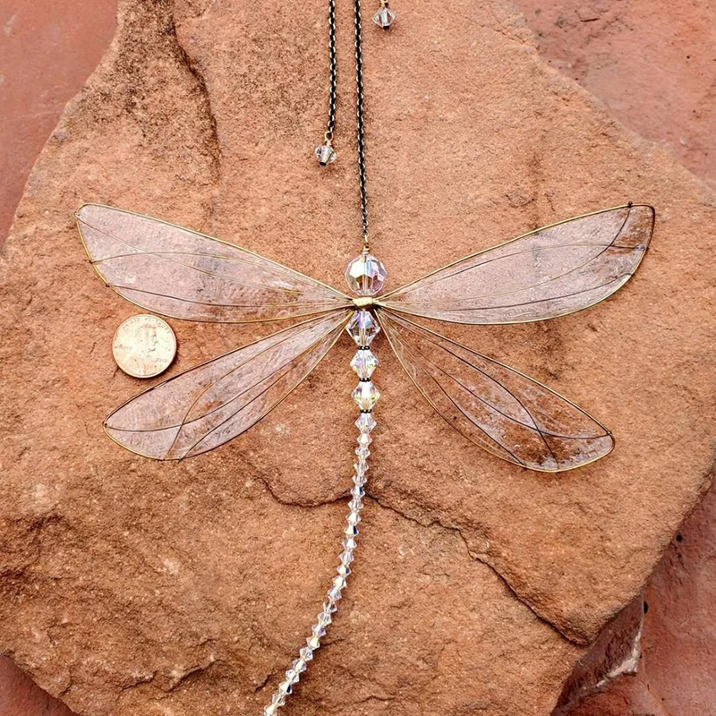 Металлическая сказочная Стрекоза настенное искусство для украшения сада