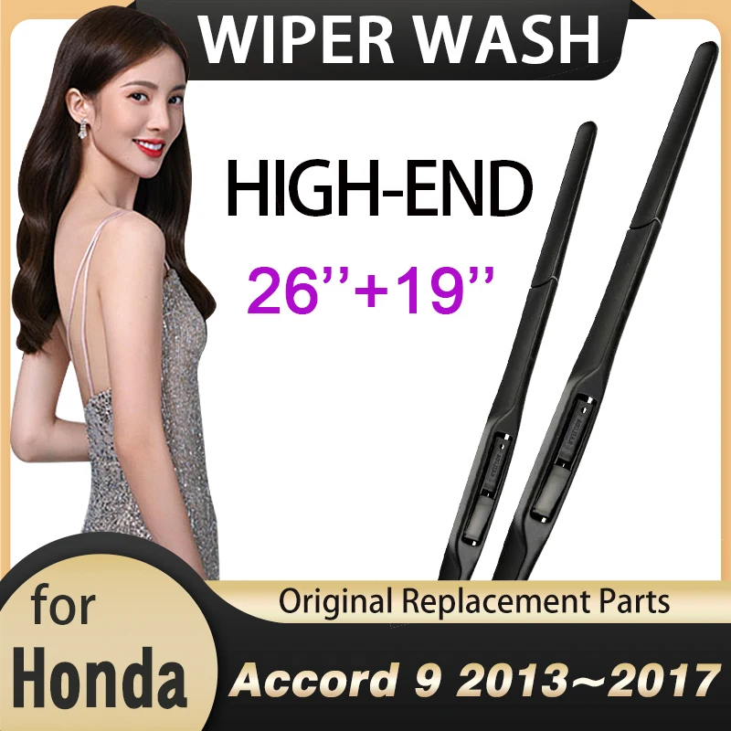 

Car Wiper Blades Windscreen for Honda Accord 9 9.5 2013 2014 2015 2016 2017 IX Front Window Windshield Car Accessories Goods
