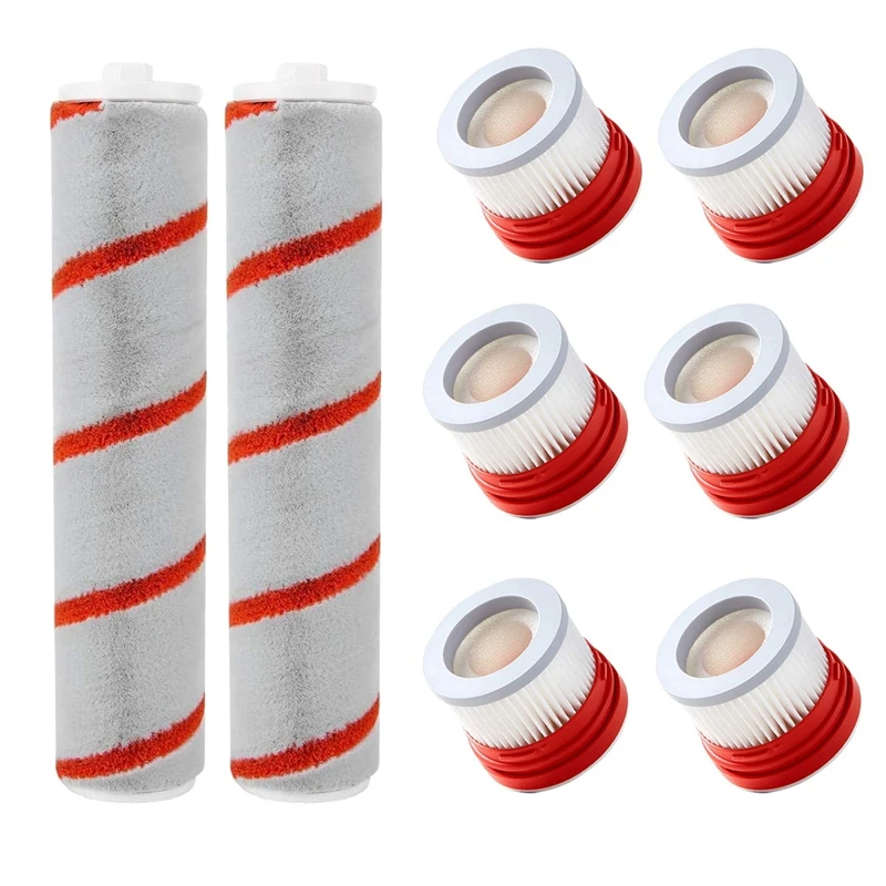 

HEPA Filter Roller Brush Replacements for Xiaomi Dreame V9 V9P V10 Handheld Vacuum Cleaner Accessories Parts Kit 8 Piece