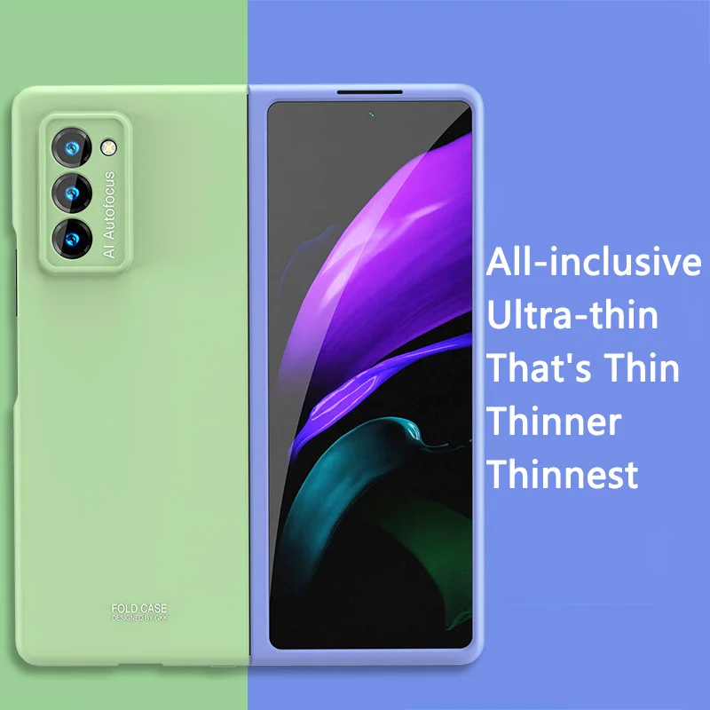 pc silicone phone bag case for samsung galaxy z fold 2 case silicon smartphone accessories ultra thin shockproof bumper case free global shipping