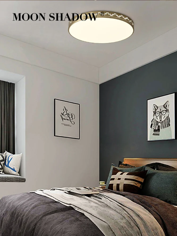 Потолочный светильник MOONSHADOW современный полностью латунный СВЕТОДИОДНЫЙ для