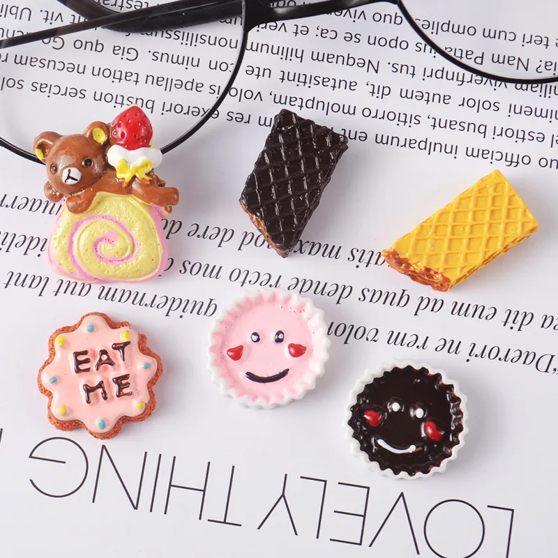 Мультяшный медведь печенье полимерные подвески для рукоделия наклейка глины