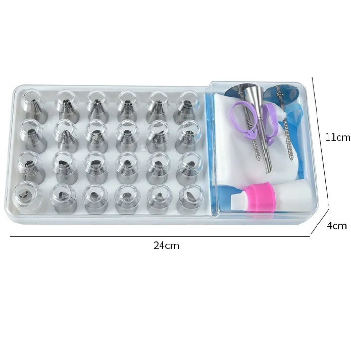 

Stainless steel flower mounting set cookie flower mounting device cream mouth flower mounting device tool baking tool