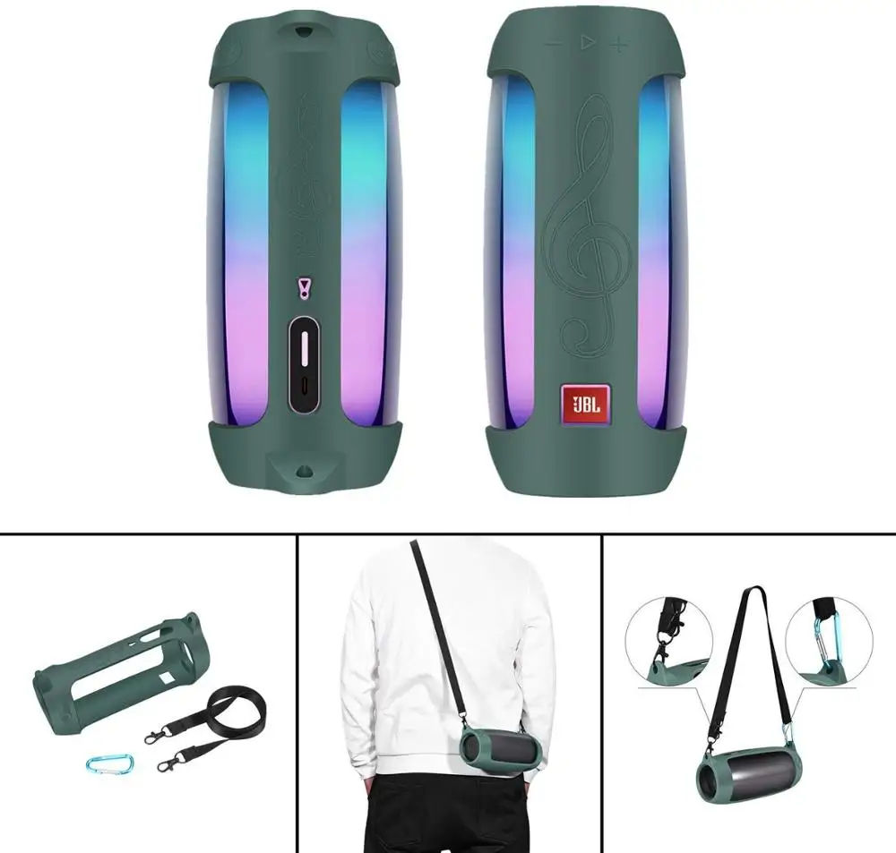 Дорожный силиконовый чехол для JBL Pulse 4 беспроводной Bluetooth динамик со съемным