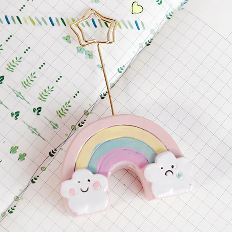 Мультяшный Милый Железный зажим для фотографий из смолы креативный корпус