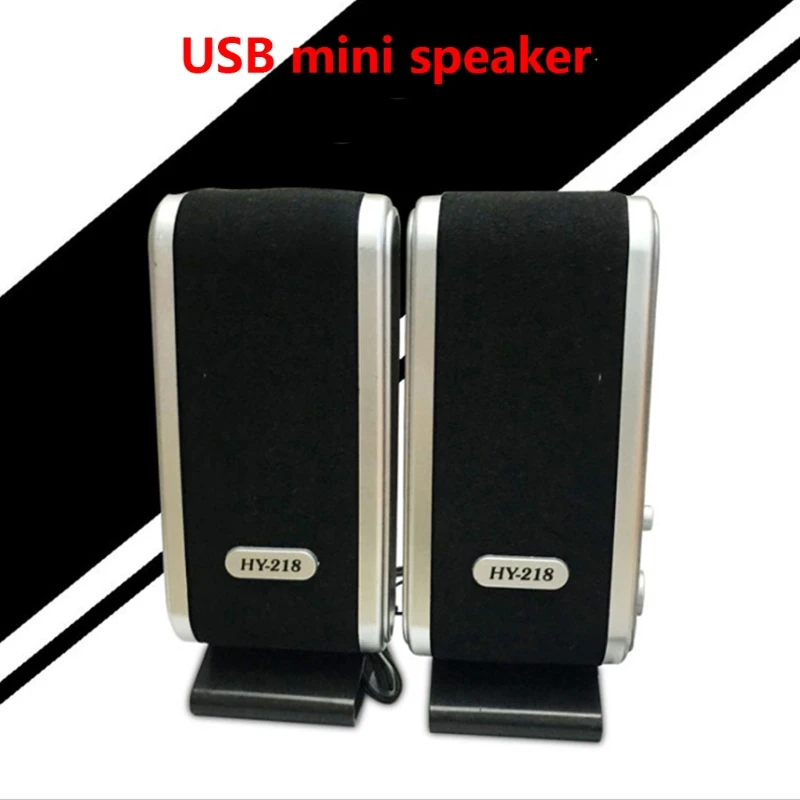 

1Pair Mini Portable USB 2.0 HY-218 Laptop Computer Speakers for Desktop PC Notebook Headphone Microphone Accessories