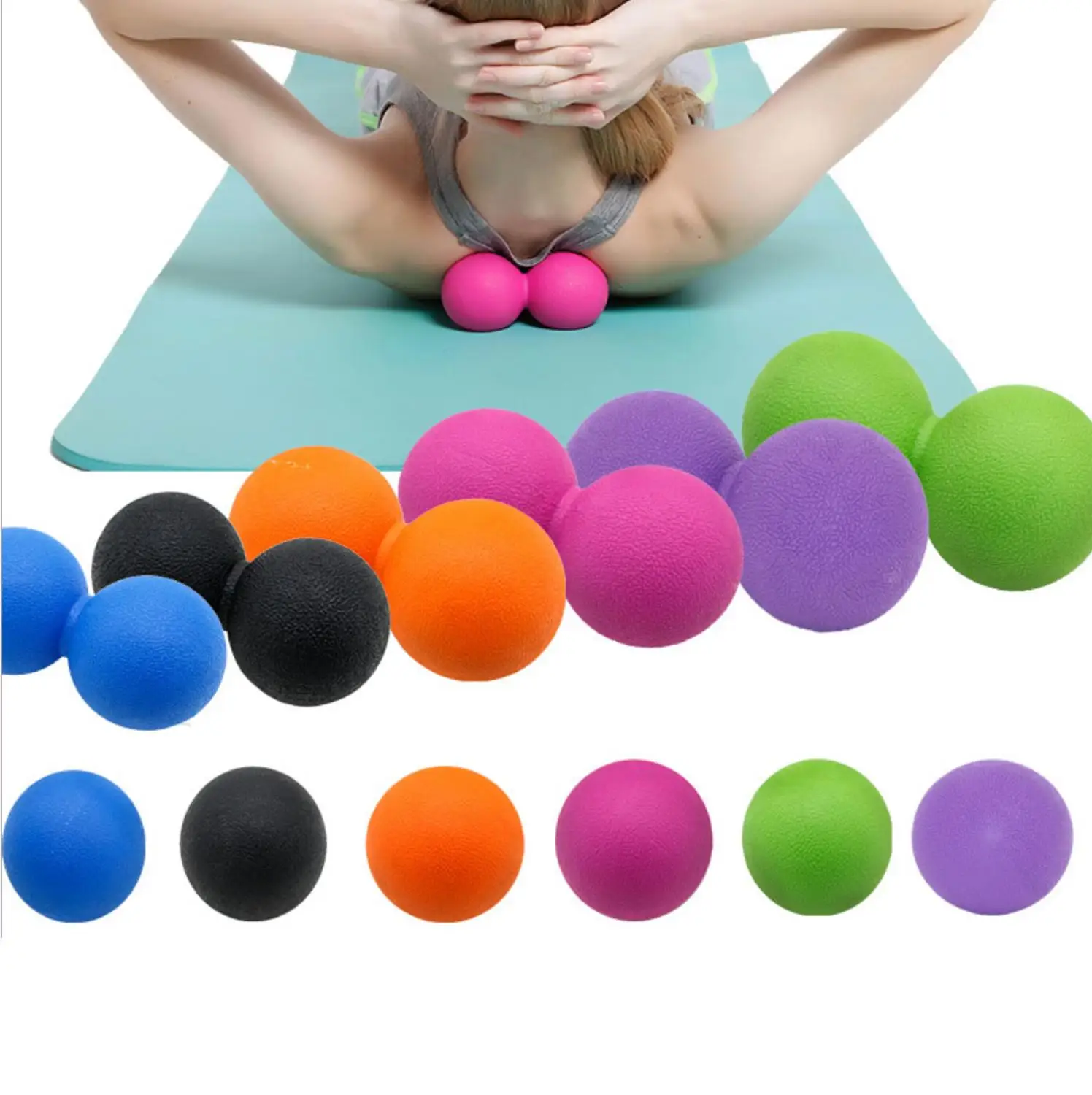 TPE арахисовый Массажный мяч для Лакросса мячик миофасции Йога упражнения