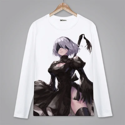 

New Game NieR Automata 2B Long-shirt NieR:Automata T Shirt Men Women Tops Tees