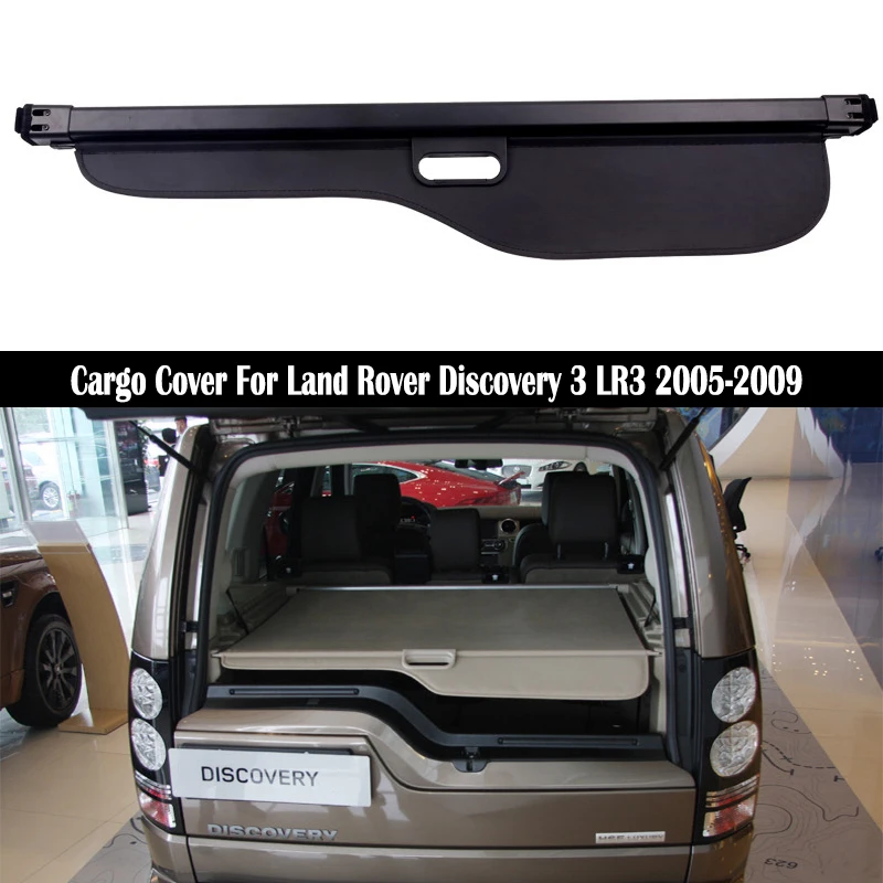 Rear Cargo Cover For Land Rover Discovery 3 LR3 2005 2006 2007 2008 2009 privacy Trunk Screen Security Shield shade Accessories |