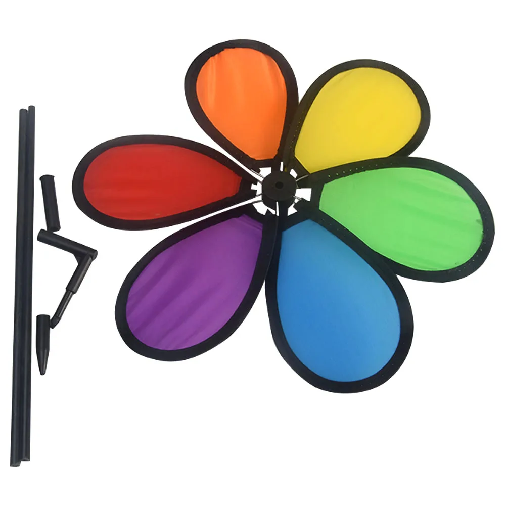 Случайный цвет стекловолокна Кол колесо ветряная мельница для детей активного