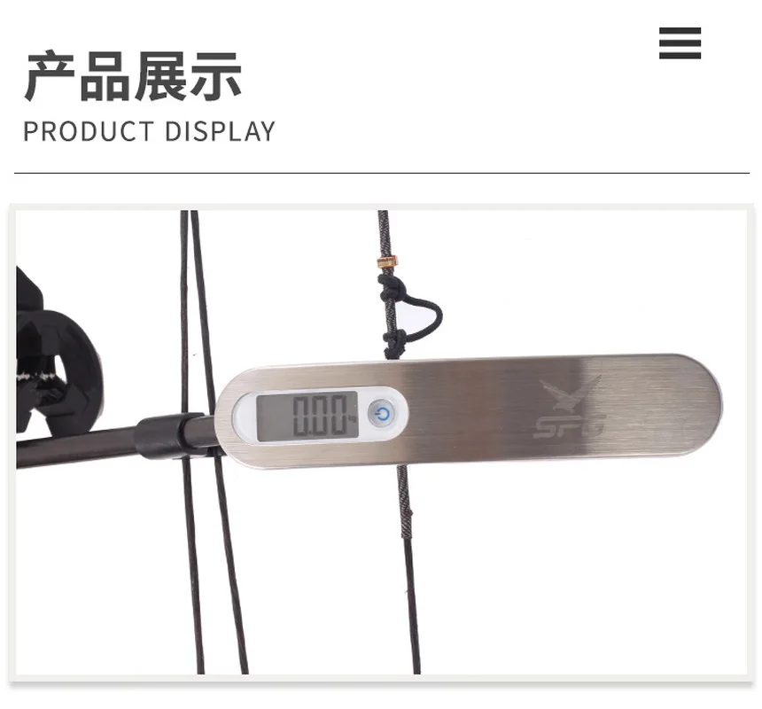 

New 110lbs Archery Portable Electric Digital Bow Scale Compound Recurve Bow Scale Can Measuring Peak Instrument Test Tool