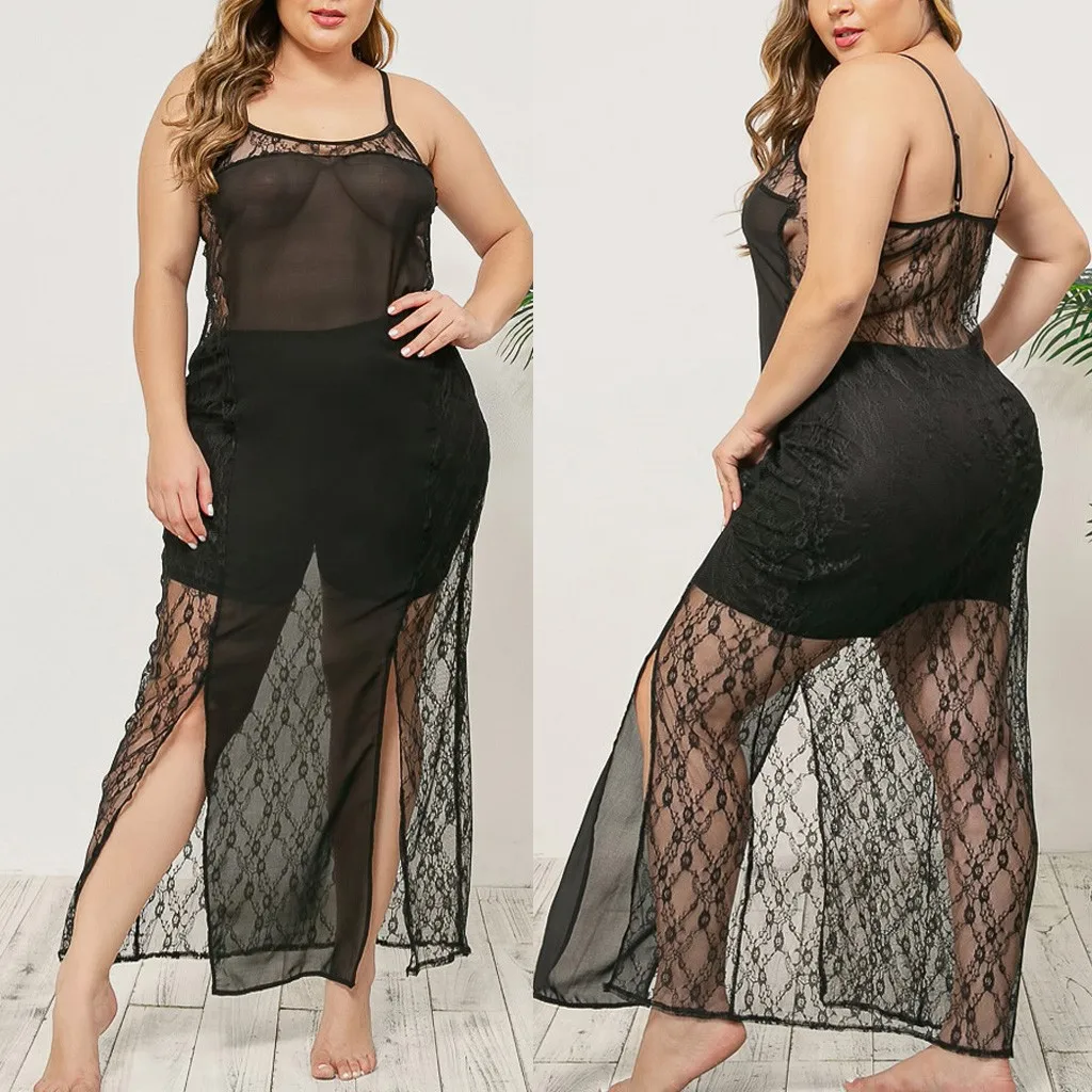 Ночная рубашка женская кружевная с V образным вырезом|Ночные сорочки и пижамы| |