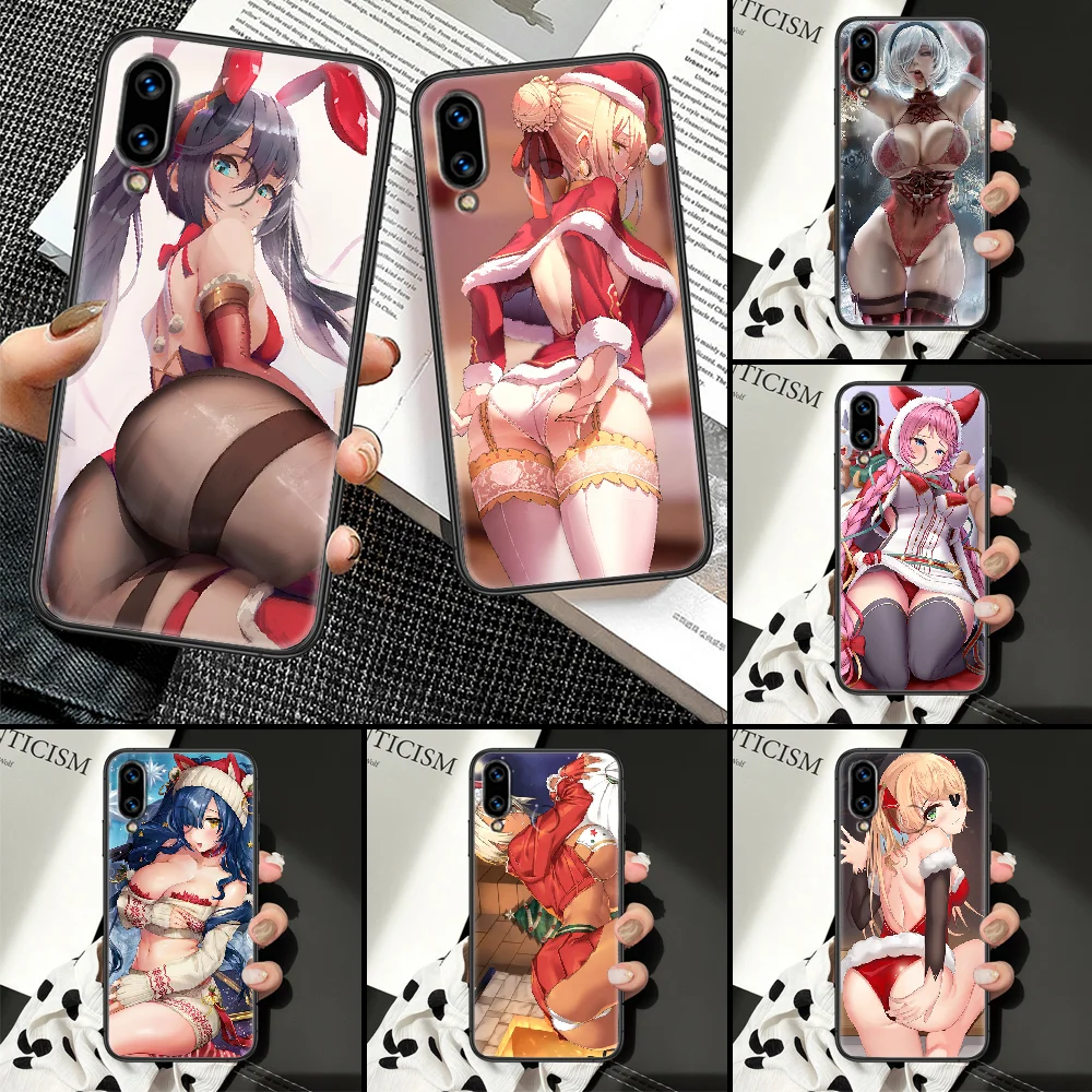Сексуальный чехол для телефона Anime Christmas Girl для Huawei Honor 6A 7A 7C 8A 8X 8 9 9X 10 10i 20 Lite Pro черного цвета из силикона с рисунком.