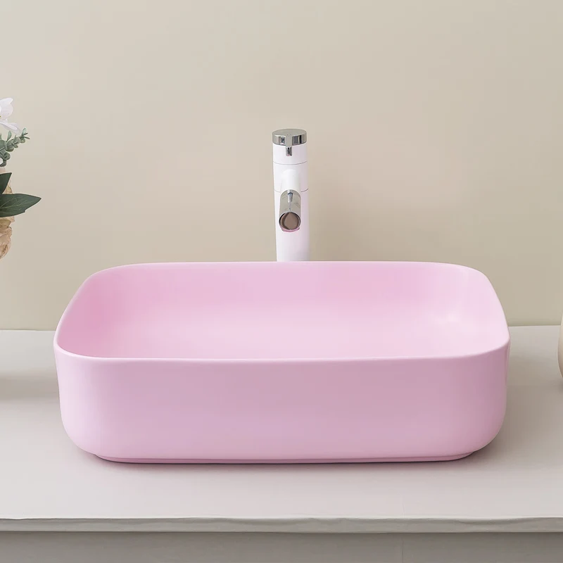 Pink Bathroom Cloakroom Europe Art wash basin Ceramic vessel Counter Top Wash Basin Sink ceramic | Обустройство дома