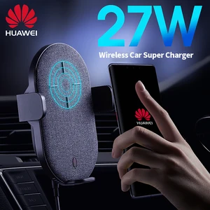 huawei supercharger wireless charger car phone holder 27w qi tüv super fast charging for p30 mate 30 pro iphone 11 samsung s20 free global shippi