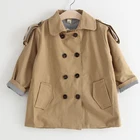 Одежда для девочек, новый весенний двубортный Тренч, модная верхняя одежда, куртка, детская одежда, детская одежда для девочек