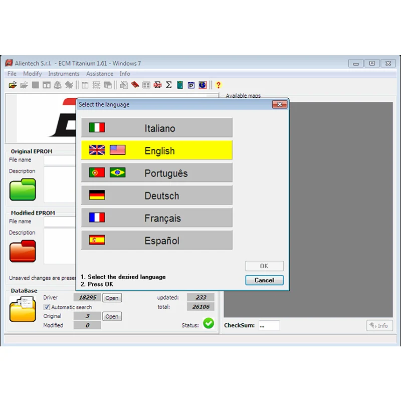 Для ECU tool ECM TITANIUM 1 61 с драйвером 18259 + 26000 драйверы|ПО| |