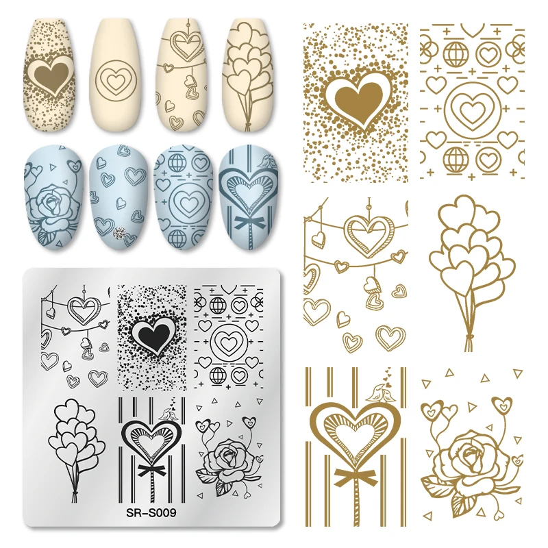 RBAN гвоздь из нержавеющей стали штамповочная пластина в форме сердца шаблон