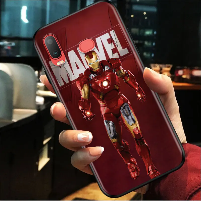 

Marvel cute Iron Man for Samsung A3 A5 A6 A7 A8 A9 A6S A750 A8S 2016 2017 2018 Star Plus TPU Black Phone Case