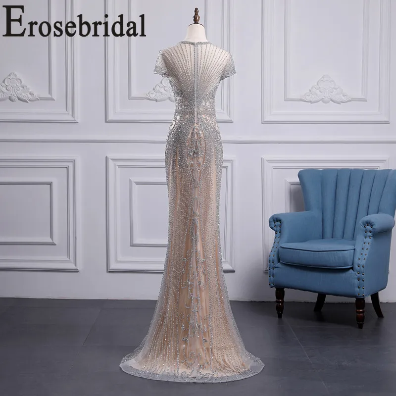 Роскошное вечернее платье Erosebridal длинное женское 2020 сексуальное иллюзионное на
