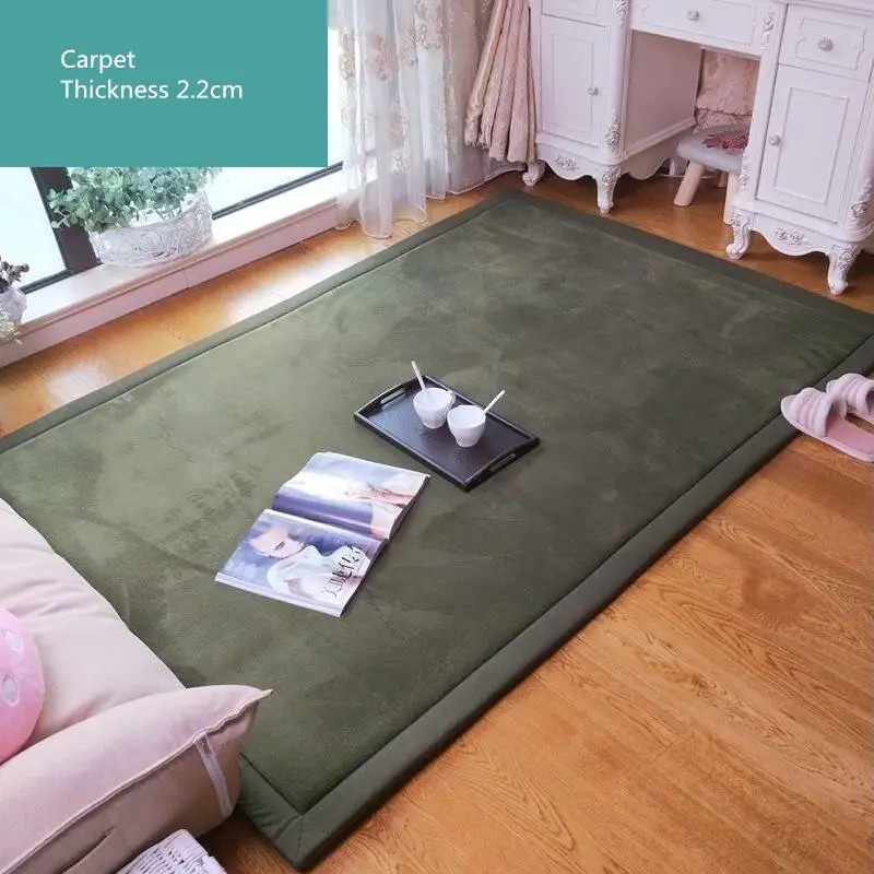 50 новый толстый коралловый флисовый ковер татами коврик для спальни детский