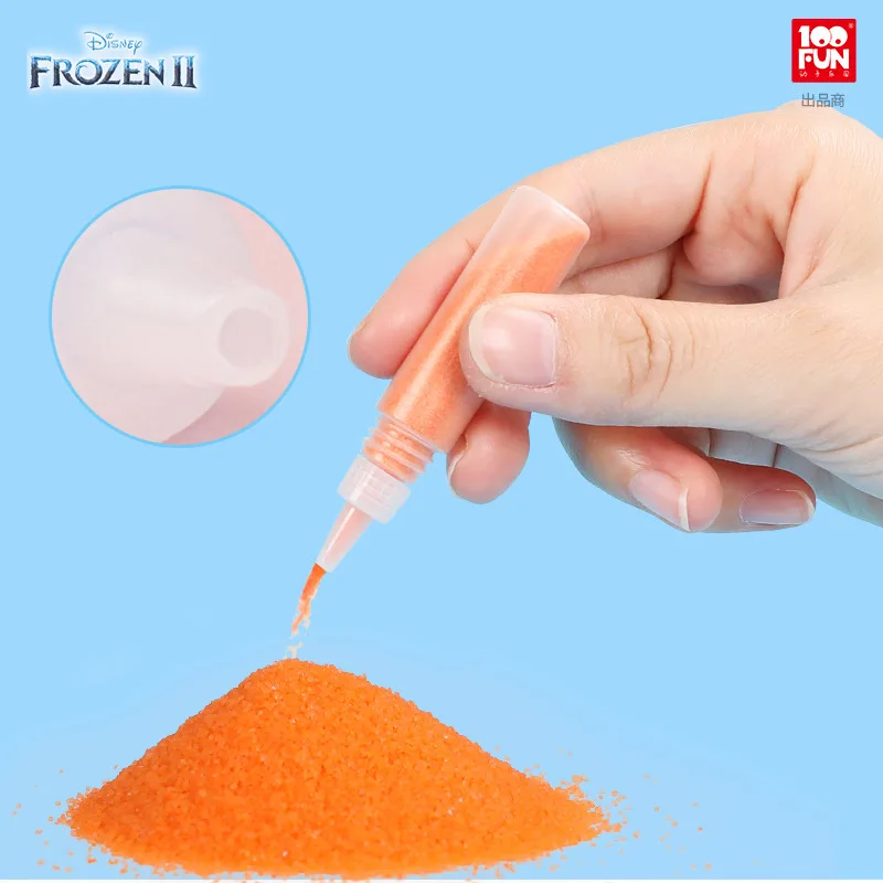 Дисней Мороз 2 принцессы девушки песок живопись ручной работы цветной картина 10