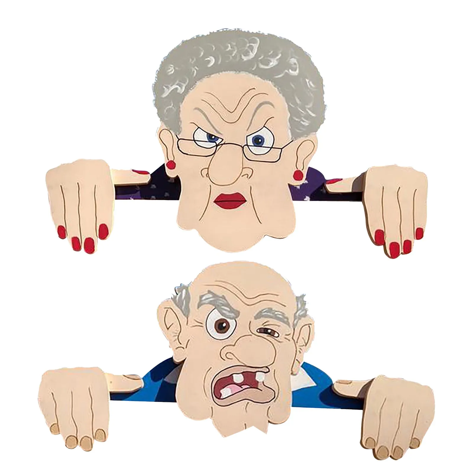 Иллюстрация сада украшение забора злый старик и леди искусство ферма для двора