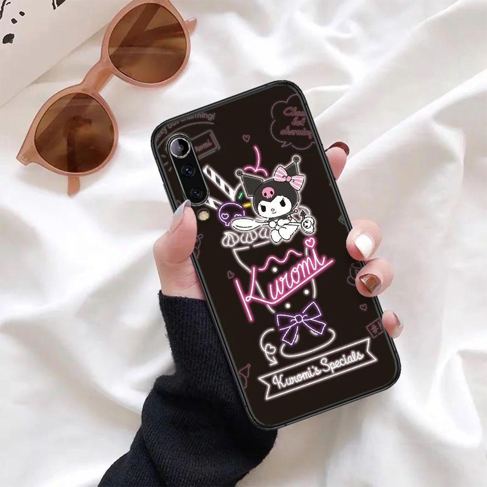 

cute cartoon Kuromi Phone Case For Xiaomi Mi Note 10 A3 9 MAX 3 A2 8 9 Lite Pro Ultra black Back Fashion Hoesjes Silicone Coque