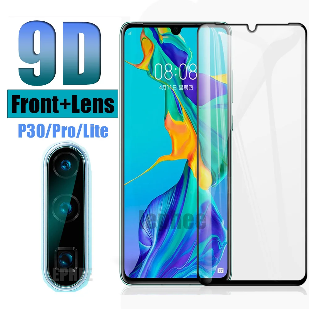 Для huawei p30 pro Чехол на P30 lite P smart mate 20 30 Lite P20 pro Закаленное стекло Защитная камера протектор экрана