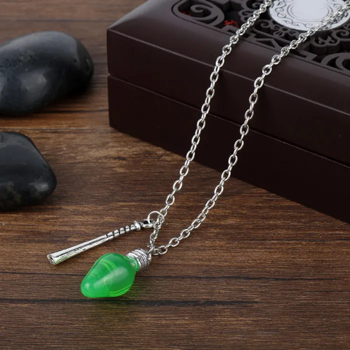 green STRANGER THINGS Crystal Beads Alloy Pendant Fashion Alloy Bracelet Christmas Gift For Woman High Quality Jewelry - Окраска металла: green