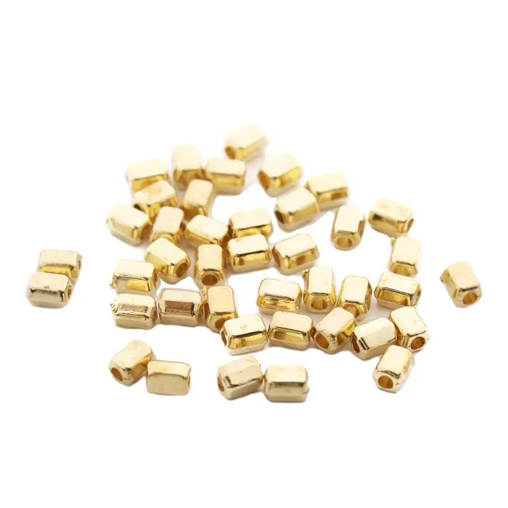 gold 2.7X4mm 200 шт/партия 6*6 мм Внутреннее отверстие 1 мм CCB Золото Серебро Цвет разделитель для бусин в виде звездочки рондели для бусин бусины DIY ювелирных изделий - Color: gold 2.7X4mm