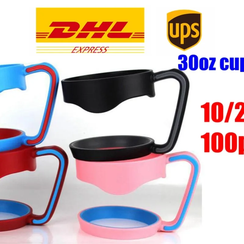 

DHL 10/25/50/100pcs Portable Water Bottle Mugs Cup Handle for 30 Ounce Tumbler Cup Hand Holder Fit Travel Drinkware