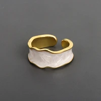 european and american new enamel drip glaze ring personality simple cold wind ring women ring fashion jewelry