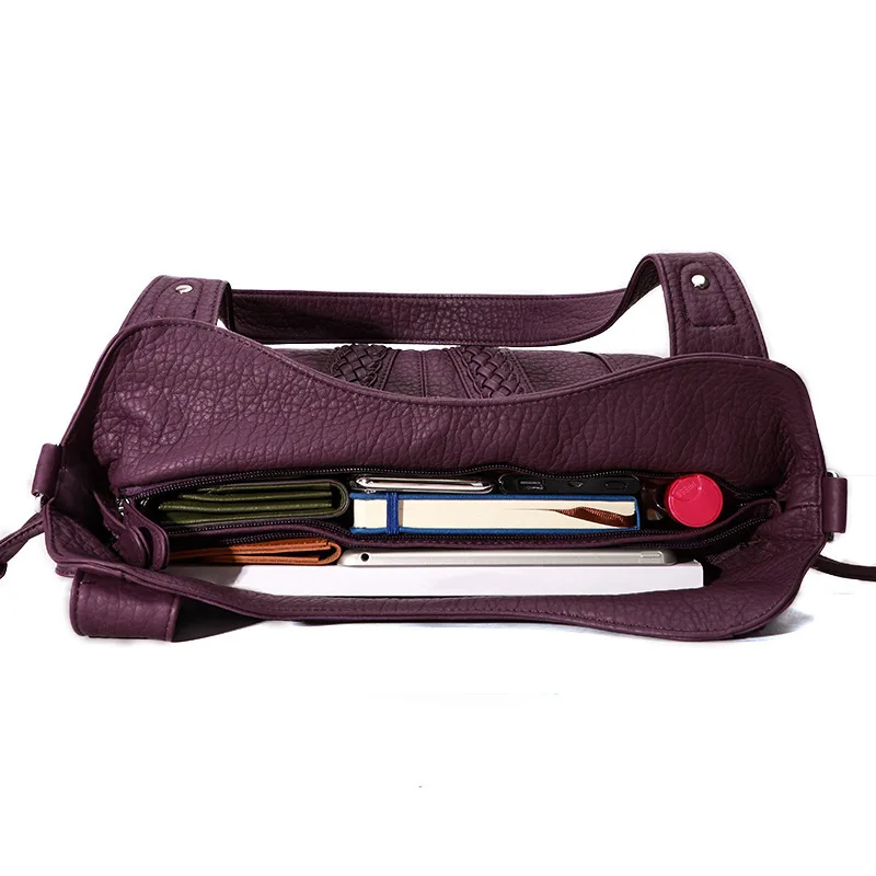 Вместительная Портативная сумка для женщин среднего возраста фиолетовая