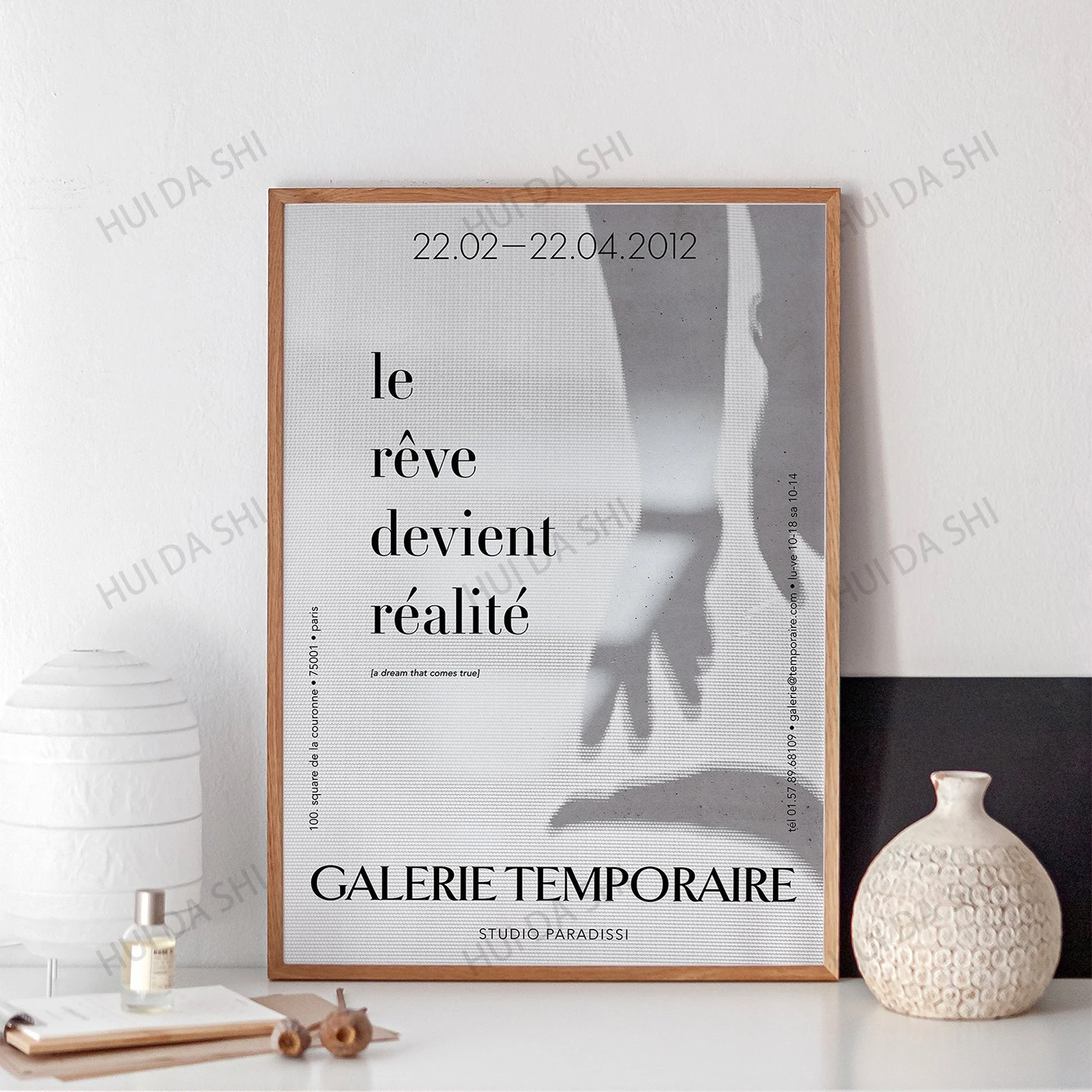 

Contemporary Exhibition Printable Poster, Black and White Wall Decor, Modern Art, Scandinavian Print, Gallery Poster